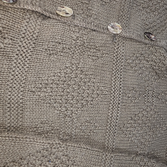 Reba Rose Cardigan Sweater Women's Size M Cropped Brown USA Made - Picture 8 of 8